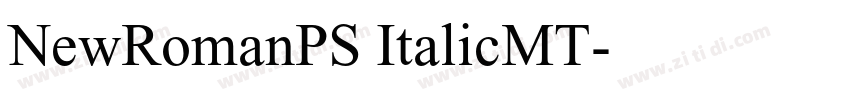 NewRomanPS ItalicMT字体转换